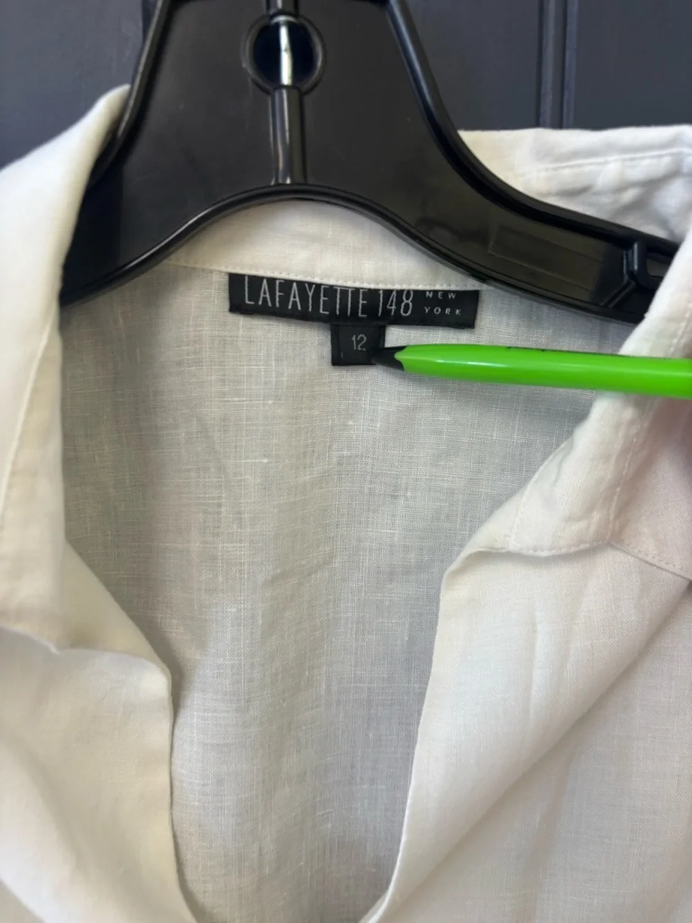 Lafayette 148 New York Linen Blouse - Picture 3 of 4